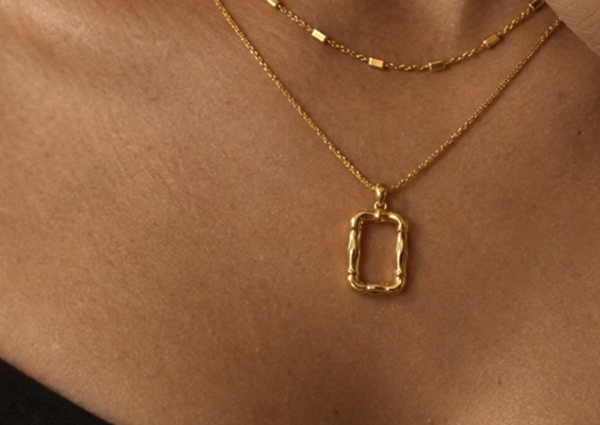 Bamboo Pendant Layered Necklace - GleamNest